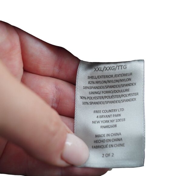 Free Country Womens Strappy Two-Piece Set High-Neck Tank Top & Shorts Black & Wh - Picture 15 of 15